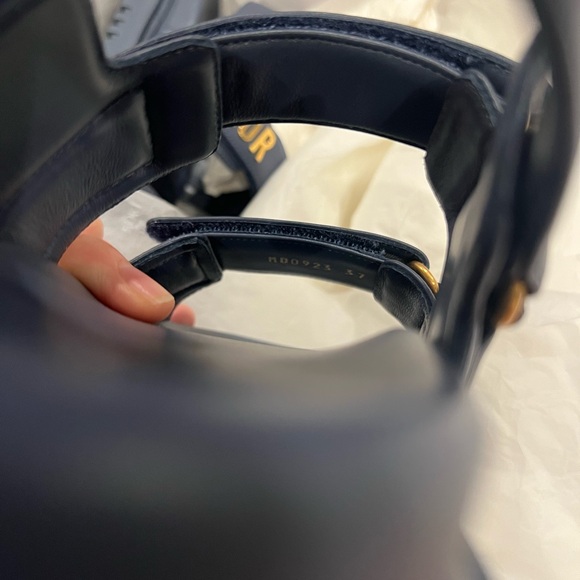 NEW Dior Navy Blue Leather DiorAct Dad Sandals - Picture 9 of 10